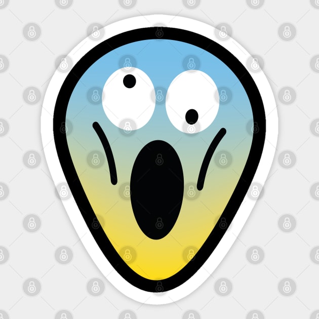 Scream Emoji Face Sticker by Stay Studio